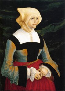 Albrecht Altdorfer, Portrait of a Woman, c. 1522 Oil on panel, 23.2 x 17.7 in Museo Thyssen-Bornemisza, Madrid