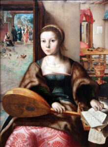 Jan Sanders van Hemessen, Mary Magdalene, in the Background Christ With Martha, 1550 Oil on panel, 40.2 x 29 in Gemäldegalerie, Berlin
