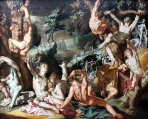 Joachim Wtewael, The Great Flood, 1595 Oil on canvas, 58.2 x 72.6 in Germanisches Nationalmuseum, Nuremberg