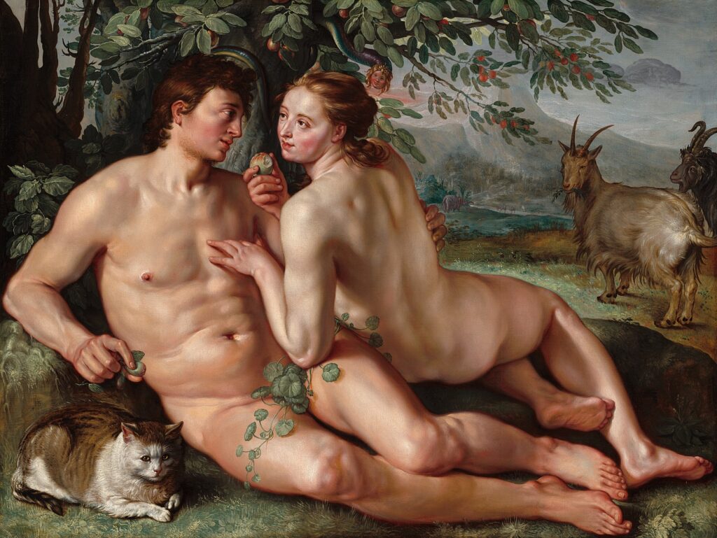 Hendrik Goltzius, The Fall of Man, 1616 Oil on canvas, 41.1 x 54.4 in National Gallery of Art, Washington DC