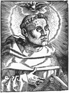 Hans Baldung,Portrait of Martin Luther, 1521 Woodcut