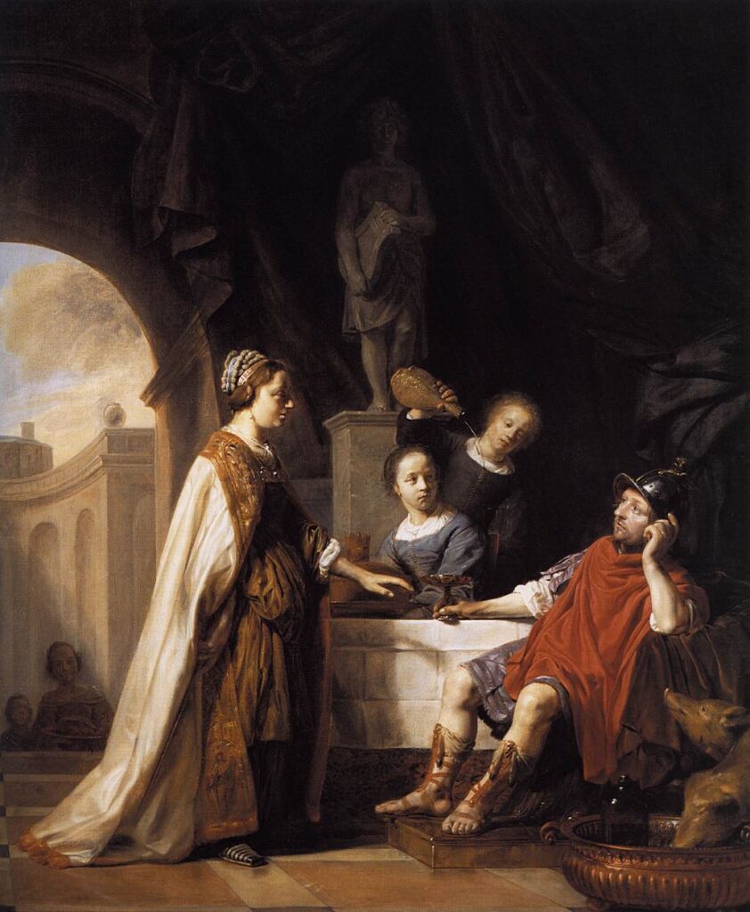 Salomon de Bray, Odysseus and Circe, 1650-55 Oil on canvas, 43 x 36.2 in Private collection