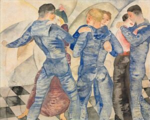 Charles Demuth, Dancing Sailors, 1917 Watercolor over graphite, 8 1/16 x 10 1/8 in Cleveland Museum of Art
