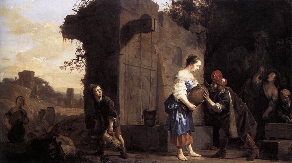 Salomon de Bray, Eliezer and Rebecca, 1660 Oil on canvas, 35.4 x 61.4 in Musée de la Chartreuse, Douai