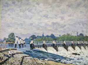 Alfred Sisley, Molesey Weir, Hampton Court, 1874 Oil on canvas, 20.11 x 27.08 in Scottish National Gallery, Edinburgh