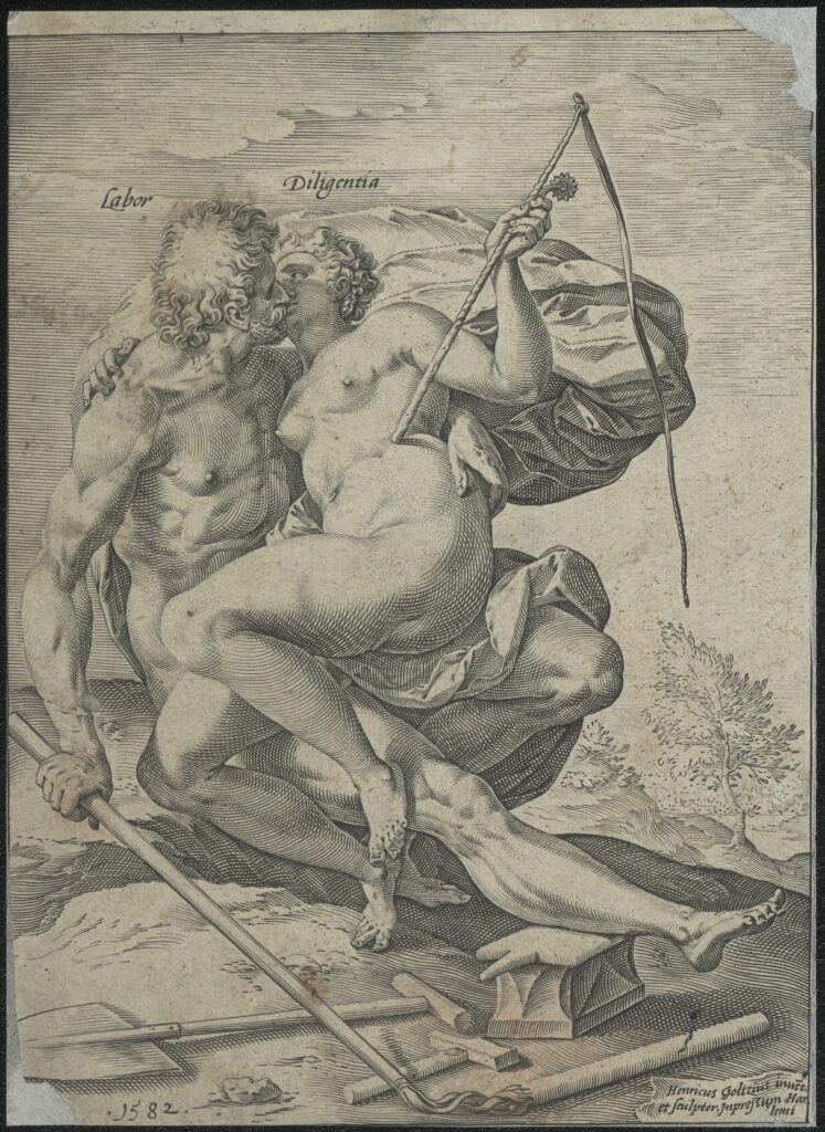 Hendrik Goltzius, An Allegorical Representation of Work and Diligence, 1582 Ghent University Library