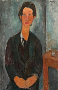 Amedeo_Modigliani_-_Chaim_Soutine_(1917) Amedeo Modigliani, Chaim Soutine, 1917 Oil on canvas, 36.1 x 23.5 in National Gallery of Art, Washington DC