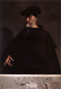 Sebastiano del Piombo, Portrait of Andrea Doria, circa 1526 Oil on panel, 60.2 x 42.1 in Villa del Principe, Genoa