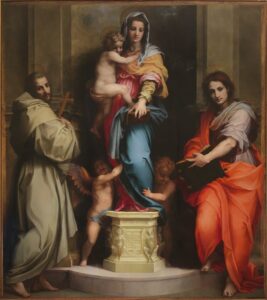 Andrea del Sarto, Madonna of the Harpies, 1517 Oil on panel, 81.4 x 70 in Uffizi Gallery, Florence