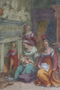 Andrea del Sarto, Birth of the Virgin (detail), 1509-10 Fresco SS Annunziata, Chiostrino dei Voti, Florence