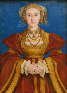 Hans Holbein the Younger, Portrait of Anne of Cleves, 1539 Oil and vellum on canvas, 25.5 x 18.8 in Louvre Museum, Paris