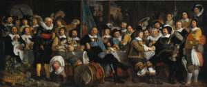 Bartholomeus van der Helst, Banquet at the Crossbowmen’s Guild in Celebration of the Treaty of Münster, 1648 Oil on canvas, 91.3 x 17.9 ft Rijksmuseum, Amsterdam