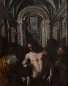 Bernardo Cavallino, The Incredulity of St Thomas, circa 1640 Oil on canvas, 18.8 x 14.1 in Pio Monte della Misericordia, Naples