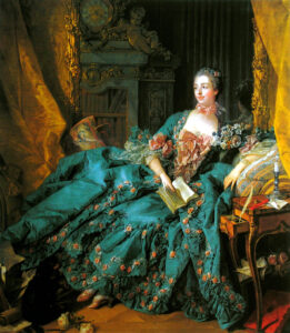 François Boucher, Portrait of Madame de Pompadour, 1756 Oil on canvas, 83.4 × 64.5 in Alte Pinakothek, Munich