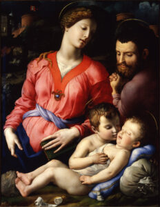 Bronzino, The Panciatichi Holy Family, circa 1540 Oil on panel, 46x 36 in Uffizi Gallery, Florence