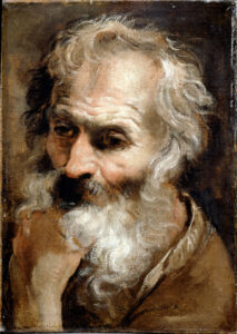 Annibale Carracci, Head of an Old Man, circa 1590 Oil on canvas, 15.51 x 10.98 in Dulwich Picture Gallery, London