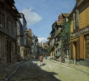 Claude Monet, Rue de la Bavole, Honfleur, about 1864 Oil on canvas, 22 x 24.01 in Museum of Fine Arts Boston