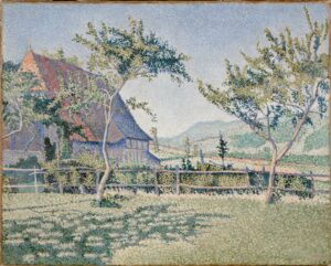 Paul Signac, Comblat-le-Château, the Meadow, Opus 161, 1886 Oil on canvas, 24.8 x 30.3 in Dallas Museum of Art