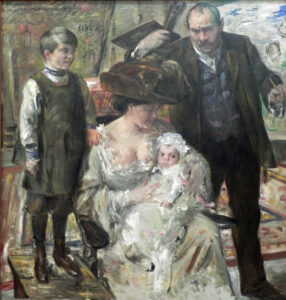 Lovis Corinth, The Artist and His Family, 1909 Oil on canvas, 68.8 × 65.3 in Landesmuseum Hannover