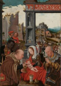 Jan Mostaert, The Adoration of the Magi, between 1520 and 1525 Oil on panel, 20 x 14.3 in Rijksmuseum, Amsterdam