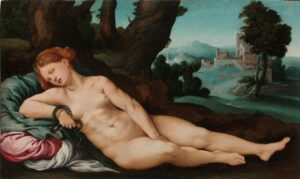 Jan van Scorel, The Dying Cleopatra, between 1520 and 1524 Oil on panel, 14.2 x 24.1 in Rijksmuseum, Amsterdam