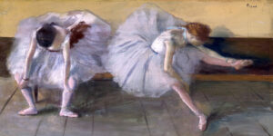 Edgar Degas, Two Dancers, ca. 1879 Pastel and gouache on paper, 18 1/8 x 26 ¼ in Shelburne Museum, Vermont