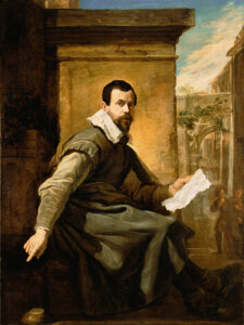 Domenico Fetti, Portrait of a Man with a Sheet of Music, about 1620 Oil on canvas, 67.99 x 51.14 in Getty Center, Los Angeles