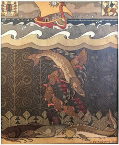 Ivan Yakovlevich Bilibin, Illustration for the Epic "Volga", 1903 Lithograph