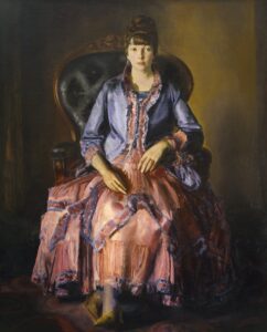 George Wesley Bellows, Emma in a Purple Dress, between 1920 and 1923 Oil on canvas, 63 x 51 in Dallas Museum of Art