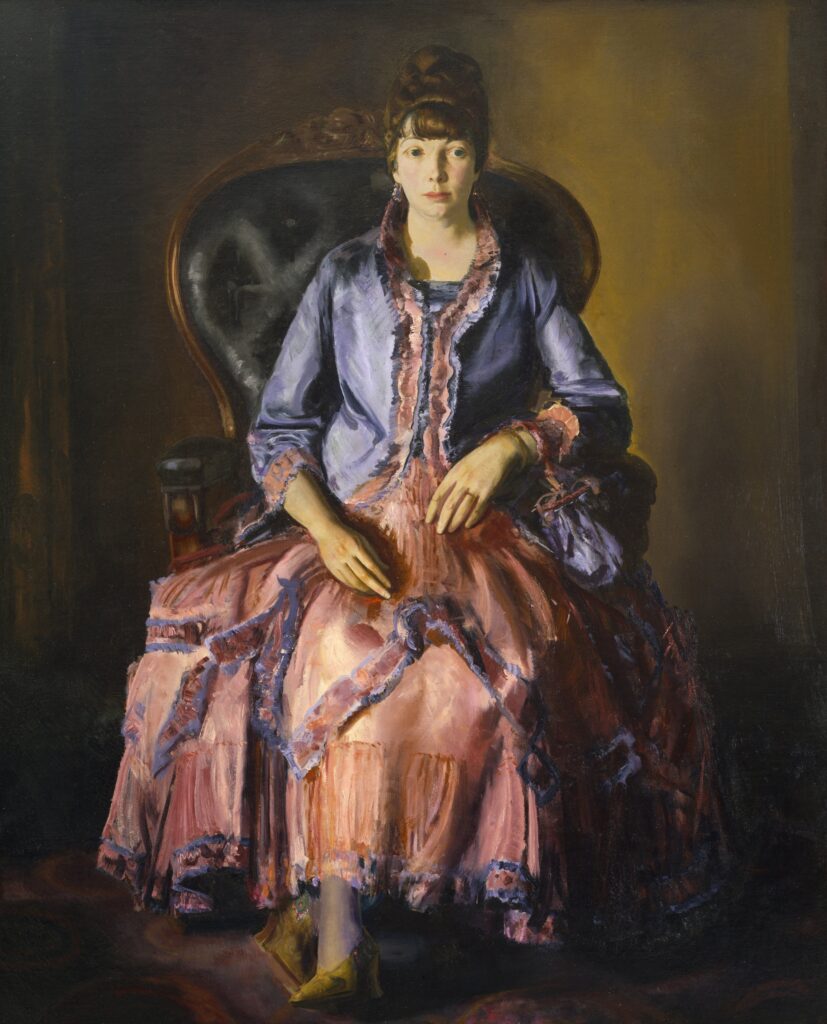 George Wesley Bellows, Emma in a Purple Dress, between 1920 and 1923 Oil on canvas, 63 x 51 in Dallas Museum of Art