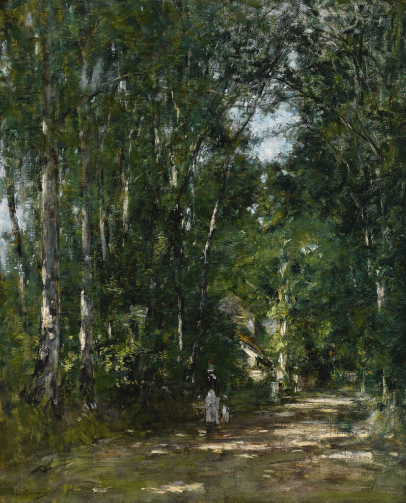 Eugène Boudin, Near Trouville, Path under Trees, circa 1880-85. Oil on canvas Private Collection