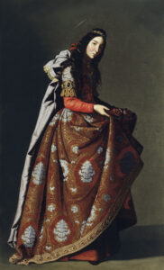 Francisco de Zurbarán, Saint Casilda, between 1630 and 1635 Oil on canvas, 67.3 x 42.1 in Thyssen-Bornemisza Museum, Madrid