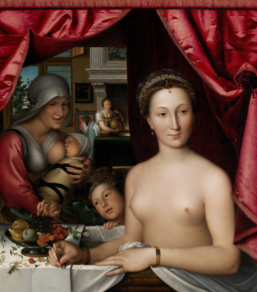 François Clouet, A Lady in Her Bath, circa 1571 Oil on oak wood, 36.33 x 31.96 in National Gallery of Art, Washington DC