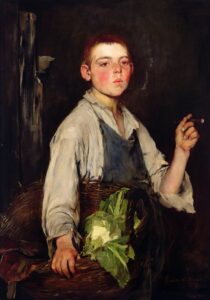 Frank Duveneck, The Cobbler’s Apprentice, 1877 Oil on canvas, 39.5 x 27.8 in Taft Museum of Art, Cincinnati