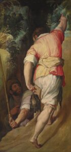 Giorgio Vasari, The Bird Catchers Oil on canvas, 83.5 x 40.2 in Private collection