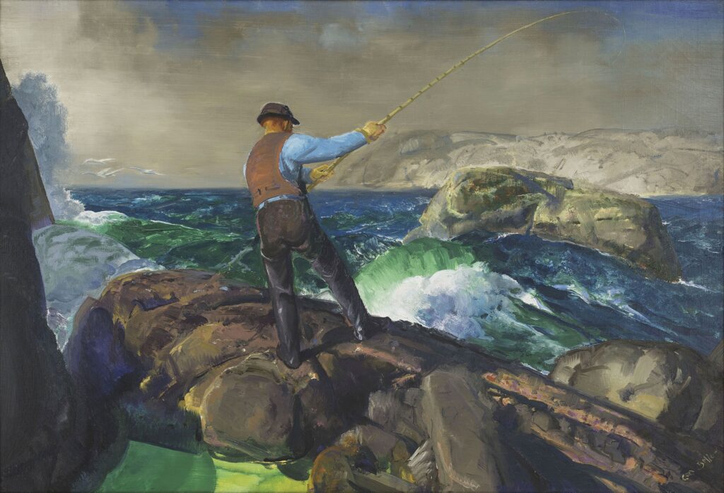 George Wesley Bellows, The Fisherman, 1917 Oil on canvas, 30 x 44 in Amon Carter Museum of American Art, Ft Worth