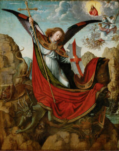 Gerard David, Altarpiece of St Michael (central panel), circa 1510 Oil on oak wood, 25.9 x 20.8 in Kunsthistorisches Museum, Vienna