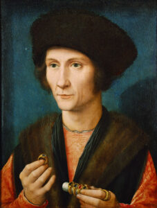 Gerard David, Portrait of a Goldsmith, 1500s Oil on panel, 11.6 x 8.8 in Kunsthistorisches Museum, Vienna
