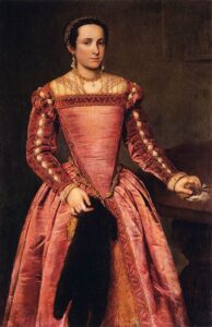Giovanni Battista Moroni, Lady in a Red Dress, 1560 Oil on canvas, 53.1 x 35.4 in Gemäldegalerie Alte Meister, Dresden