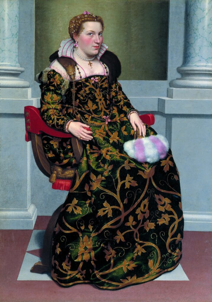 Giovanni Battista Moroni, Portrait of Isotta Brembati Grumelli, 1552 Oil on canvas, 62.9 x 45.2 in Palazzo Moroni, Bergamo, Italy