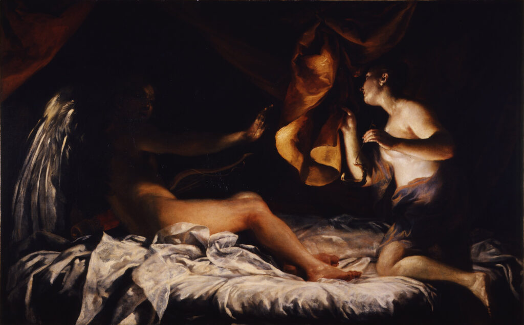 Giuseppe Maria Crespi, Cupid and Psyche, from 1707 until 1709 Oil on canvas, 51.1 x 84.6 in) Uffizi Gallery, Florence