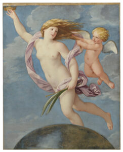 Guido Reni, Allegory of Fortune, Holding a Crown Oil on canvas, 64 ¾ x 51 5/8 in Private collection