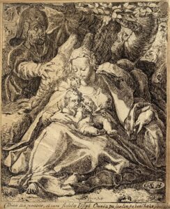 Hendrik Goltzius, Divine Mother of God, and of All Things, 1589 Pen and black ink on laid paper