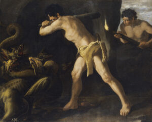 Francisco de Zurbarán, Hercules Fighting with the Lernaean Hydra , 1634 Oil on canvas, 53.5 x 65.7 in Museo del Prado, Madrid, Spain