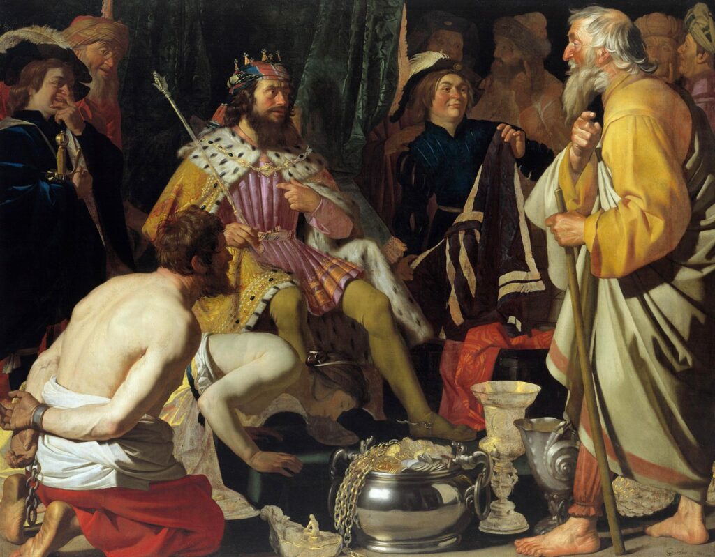 Gerrit van Honthorst, Solon and Croesus, 1624 Oil on canvas, 66.3 × 84.3 in Hamburger Kunsthalle, Germany