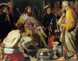 Gerrit van Honthorst, Solon and Croesus, 1624 Oil on canvas, 66.3 x 84.2 in Hamburger Kunsthalle, Germany