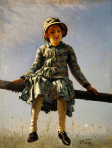 Ilya Repin, Dragonfly, Portrait of the Painter's Daughter, 1884 Oil on canvas, 43.7 x 33.2 in The State Tretyakov Gallery, Moscow