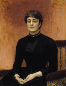 Ilya Repin, Portrait of painter Elizabeta Nikolayevna Zvantseva, 1889 Oil on canvas, 35 x 27 in Ateneum, Helsinki