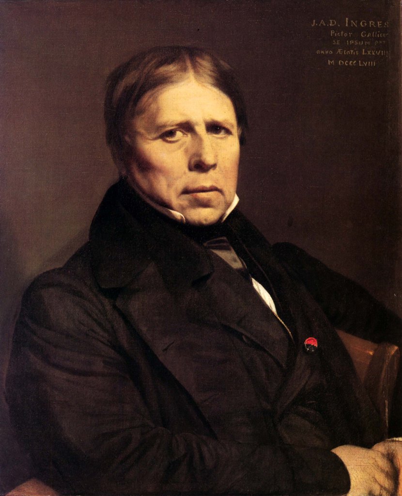 Jean-Auguste-Dominique Ingres, Self-Portrait at Seventy-Eight, 1858 Oil on canvas, 24.4 x 20 Uffizi Gallery, Florence