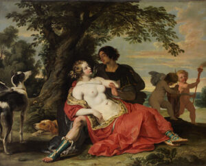 Abraham Janssens, Venus and Adonis, circa 1620 Oil on canvas, 78.7 x 94.4 in Kunsthistorisches Museum, Vienna